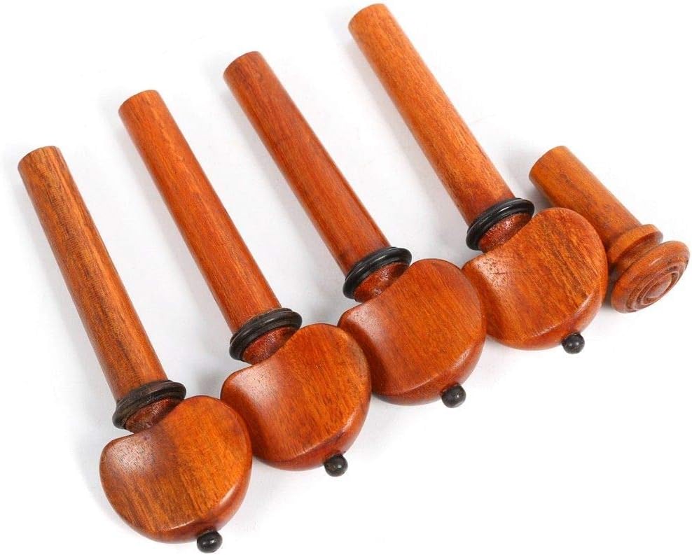 Yinfente 4/4 Violin Kit Accessories Pernambuco Wood Violin Peg Tailpiece Chin Rest End pin Full Size