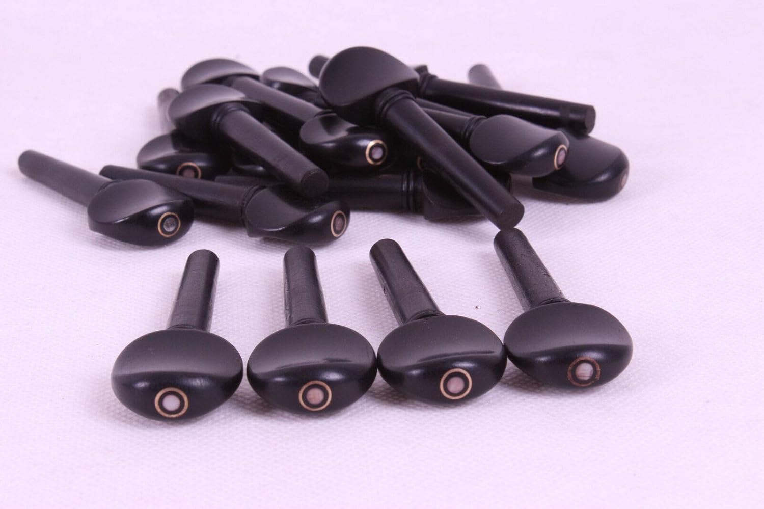 4/4 Size Violin Pegs Fiddle Tuning Peg Set Violin Peg Ebony Wooden Replacement Violin Accessories (4pcs)
