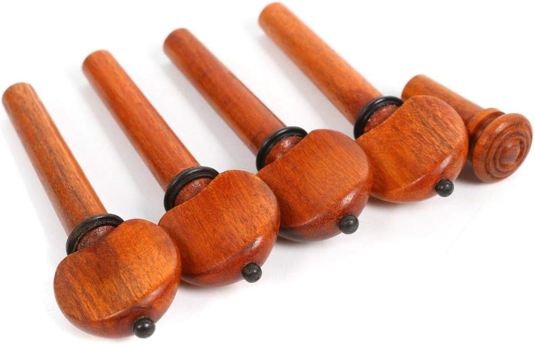 Yinfente 4/4 Violin Kit Accessories Pernambuco Wood Violin Peg Tailpiece Chin Rest End pin Full Size