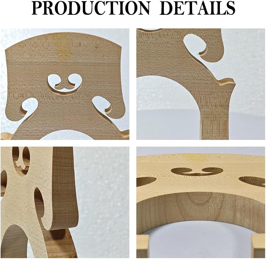 Yinfente 3/4 Upright Bass Bridge Maple Bass Bridges Double Bass Parts Durable