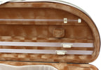 4/4 Violin Case Halfmoon Shape Lightweight with Hygrometer Shoulder Strap Yellow Cream Padding Green Case for Violin (Green)