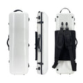 Yinfente 4/4 Violin Case White Carbon Fiber Violin Case Oblong Cases for Violin Strong