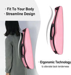 Violin Case 4/4 Full Size 1.9Kg Carbon Fiber Half round Shape Viloin Bag with Strap Combination Lock and Accessories Bag Pink