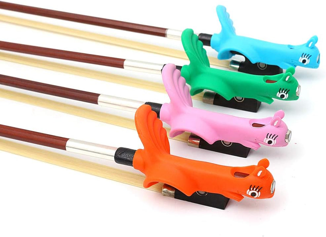 1Pcs Hold Violin Bow Holder Hold Violin/Viola Bow Teaching Aid Violin Bow Grip Learn Violin Beginner Corrector Bow Straightener Soft Protect Finger