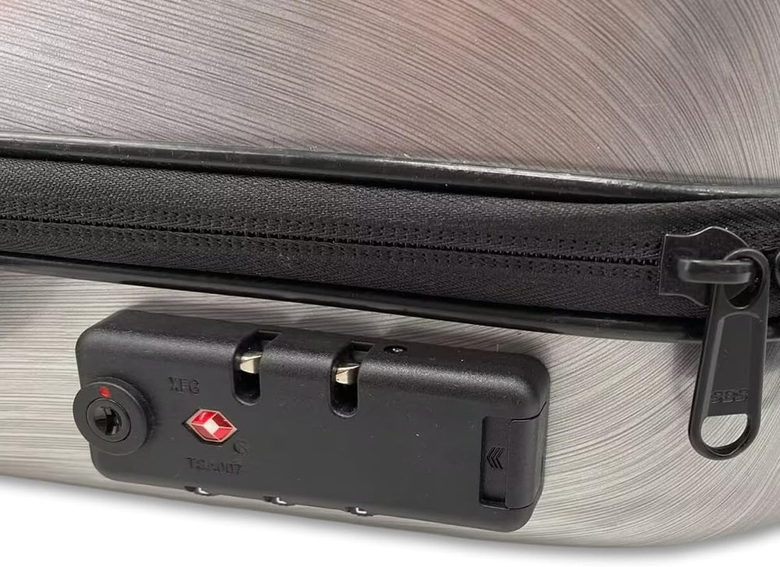 Saxophone Hard Case for Alto Sax with Adjustable Straps,Handle Composite Carbon Fiber Waterproof Silver