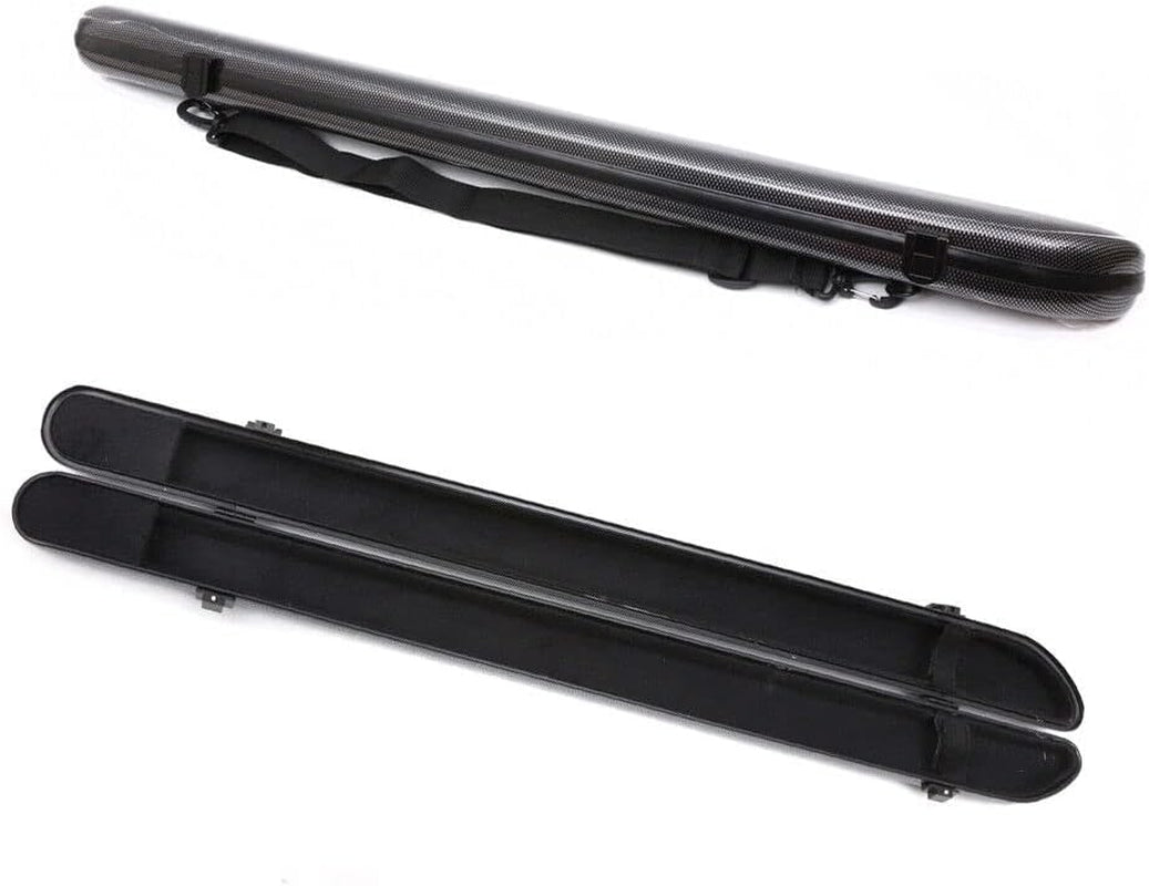 Carbon Fiber Violin Viola Cello Bow Case Hard Carrying Case Lightweight Violin Bow Box Hold 2Pcs Bow Nice Protection (Black)