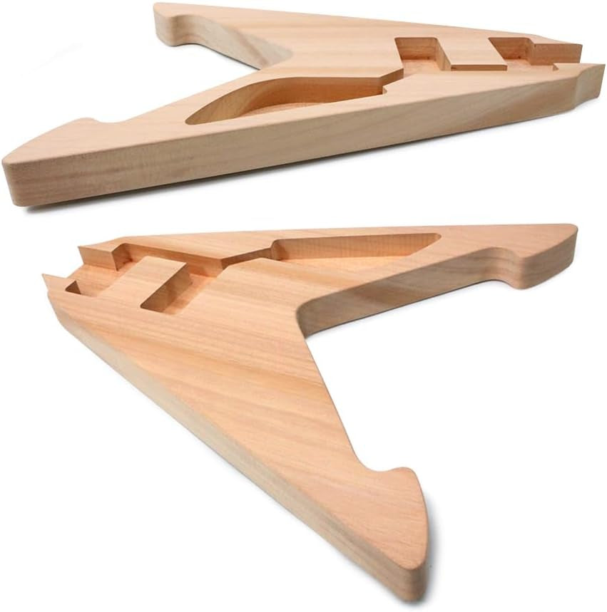 DIY Electric Guitar Kit Flying V Solid Wood Mahogany Guitar Body and 22 Fret 24.75 Inch Neck Build on Own All Components Included