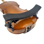 Violin Shoulder Rest 4/4 1/2 1/4 Size Aluminum Alloy Rubber Feet Comfortable Foam Soft Pad Height Adjustable Violin Parts (Black)