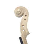 Handcrafted Unvarnished Violin - 4/4 Size, Two-Piece Flamed Back & Spruce Top, Air-Dried Wood, Made by Master Luthier, White Violin for Setup (Wide Grain)