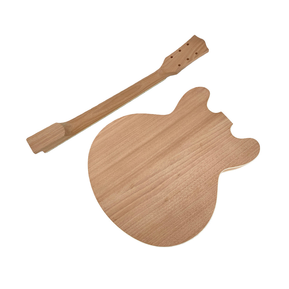 Unfinished Electric Guitar Neck 22 Fret 24.75inch Guitar Body Split Block Inlay