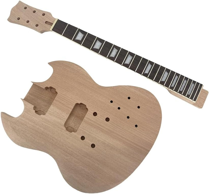 1Set Guitar Kit 22Fret 24.75Inch Set in Body Mahogany Rosewood Fretboard DIY Guitar