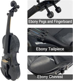 Acoustic Violin Electric Violin 4/4 Full Size Violin 4 String Maple Spruce for Student,Violin for Beginners Violin Case,Brazilwood Bow,Cable,Cleaning Cloth,Rosin