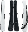 Carbon Fiber Upright Bass Bow Case for Geman French Double Bass Bow Hold 2Pcs Bows Hard Bow Case White
