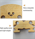 10 Pcs Baroque Style Violin Bridge 4/4 Full Size,Maple Solid Wood Finer Grade Hand-Carved Violin Parts Replacement (Style-C)