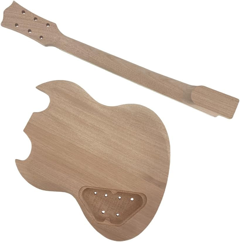 1Set Guitar Kit 22Fret 24.75Inch Set in Body Mahogany Rosewood Fretboard DIY Guitar