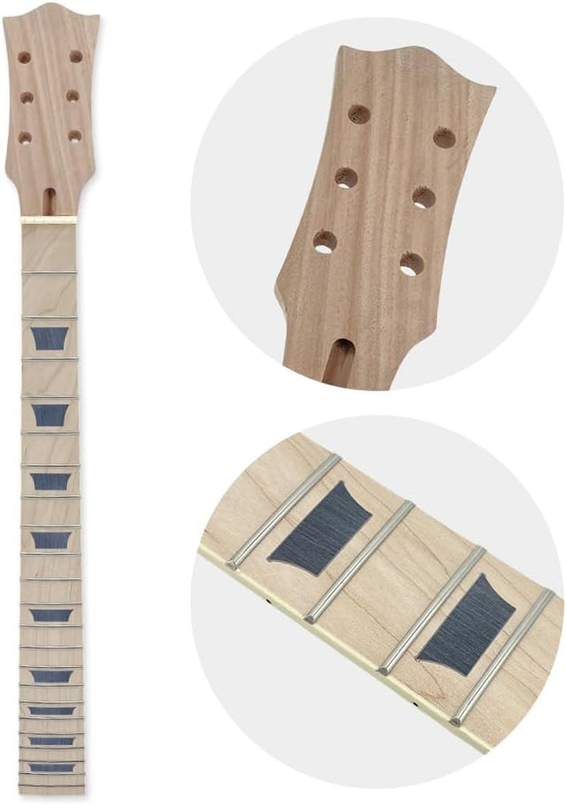 Guitar Neck 22Fret 24.75Inch Maple Fretboard Bolt on Heel Mahogany Wood Necks DIY Guitar Necks