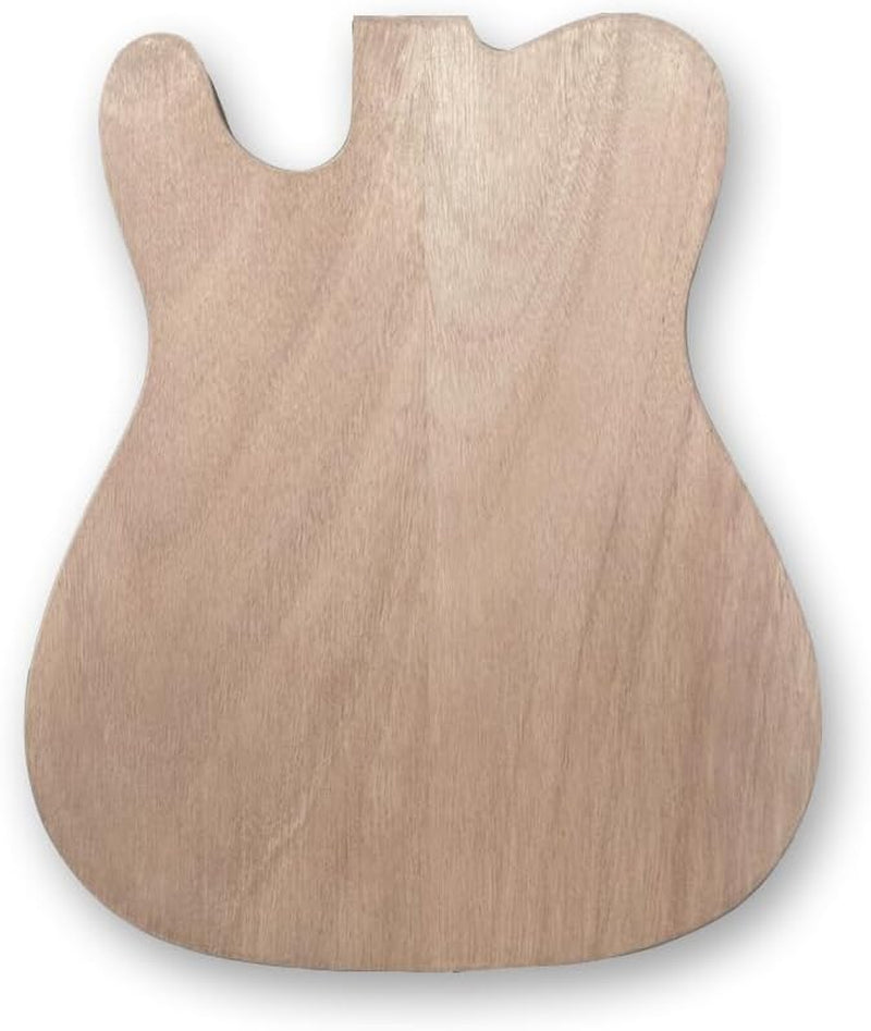 Tl-Style Guitar Body, Unfinished Solid Wood Mahogany with Flame Maple Veneer–Diy Replacement for Guitar Builds & Repairs