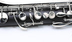 Professional Bass Clarinet Low C Silver Nickel Plated Keys with Case Rich Sound Musical Instrument Student Clarinet (Low C)