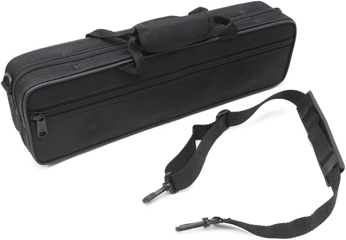 16 Hole Flute Case Oxford Cloth Flute Carrying Bag with Thick Padding Lightweight with Adjustable Strap Exterior Pocket Carry Handle