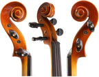 1/8 Acoustic Violin Kit Full Size Fiddle Maple Spruce Top Ebony Fittings for Beginner,Student,Adult with Hard Case,Bow,Extra Strings,Shoulder Rest Handcrafted