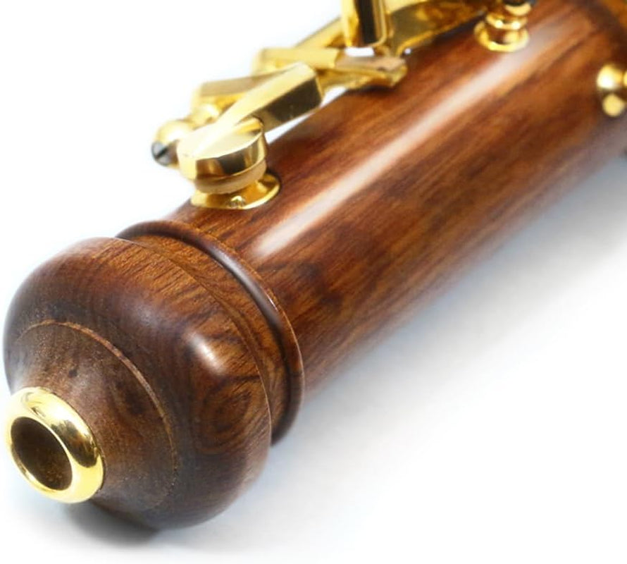 Professional Oboe Gold Plated Rosewood C Key Left F Resonance Semi-Automatic Woodwind Instrument with Oboe Accessories