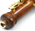 Professional Oboe Gold Plated Rosewood C Key Left F Resonance Semi-Automatic Woodwind Instrument with Oboe Accessories