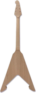 1Set Guitar Kit Guitar Neck 22Fret 24.75Inch Block Inlay Set in Heel DIY Guitar Body Replacement