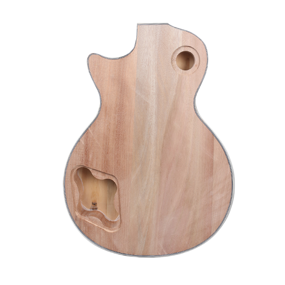 Electric Guitar Body Quilted Maple Water Ripple Veneer Mahogany Wood Set in Heel DIY Guitar Replacement