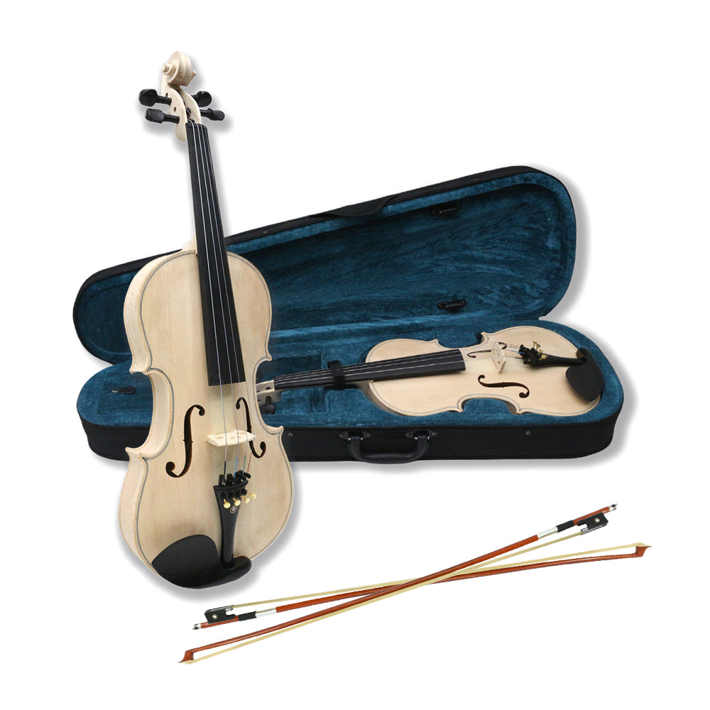 White DIY 4/4 Unfinished Professional Handmade Violin Exquisite Flame Maple
