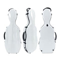 Lightweight Fiberglass Viola Case for 16 Inch to 16.5 Inch Size Hard Viola Case with Backstraps, 2.68 Kg, Waterproof Shell (White)