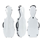 Lightweight Fiberglass Viola Case for 16 Inch to 16.5 Inch Size Hard Viola Case with Backstraps, 2.68 Kg, Waterproof Shell (White)