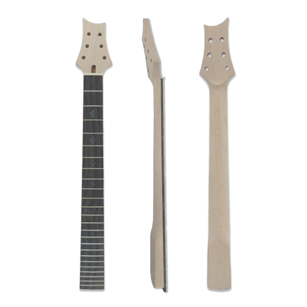 Yinfente Electric Guitar Neck 24 Fret 24.75 Inch Mahogany Neck Rosewood Fretboard Nice Inlay Bolt on Heel (P19)