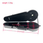 Viola Case 16 Inch Lightweight Carbon Fiber, Adjustable Velcro Neck Pad Suitable for Sizes 15-16.5 Inches, Thickened Lining, Built-In Hygrometer, Sturdy Handle,With Backstraps (Black)