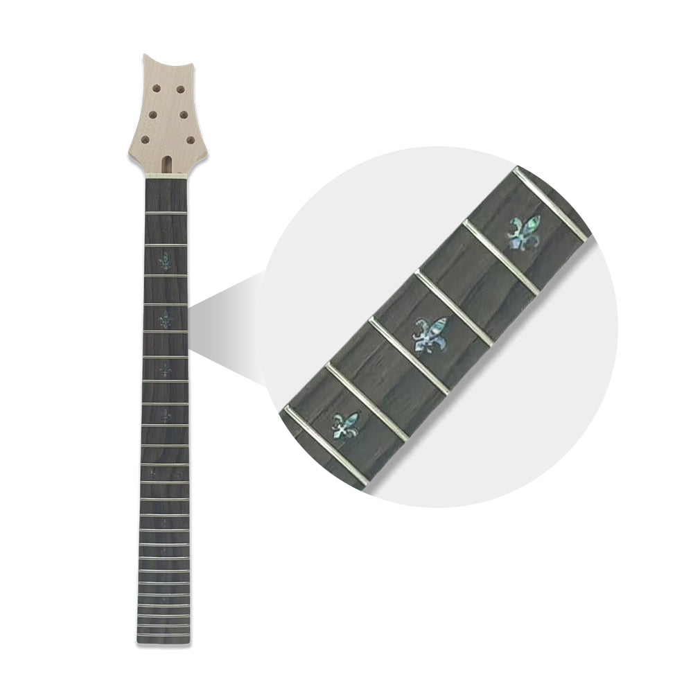 Yinfente Electric Guitar Neck 24 Fret 24.75 Inch Mahogany Neck Rosewood Fretboard Nice Inlay Bolt on Heel (P19)