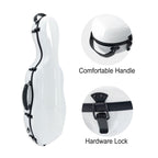 Lightweight Fiberglass Viola Case for 16 Inch to 16.5 Inch Size Hard Viola Case with Backstraps, 2.68 Kg, Waterproof Shell (White)