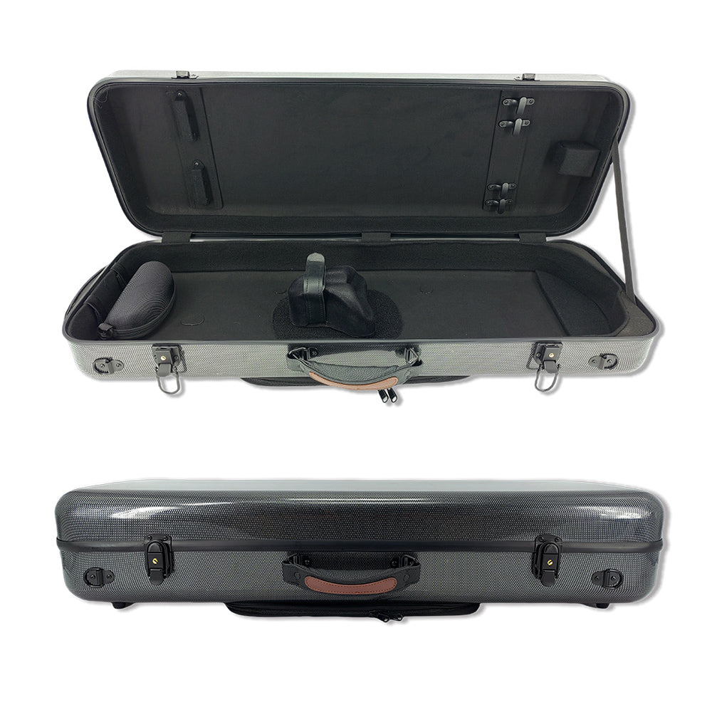 16 Inch Viola Case Durable Carbon Fiber Composite Oblong Viola Box Fit for 15-17Inch Adjustable, Viola Case Lightweight, 2.5 Kg
