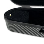Viola Case 16 Inch Lightweight Carbon Fiber, Adjustable Velcro Neck Pad Suitable for Sizes 15-16.5 Inches, Thickened Lining, Built-In Hygrometer, Sturdy Handle,With Backstraps (Black)