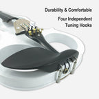 Yinfente Electric Viola White 16inch Solid Wood For Beginner,Adult,4 String Professional,Silent Electric Viola With Ebony Fittings