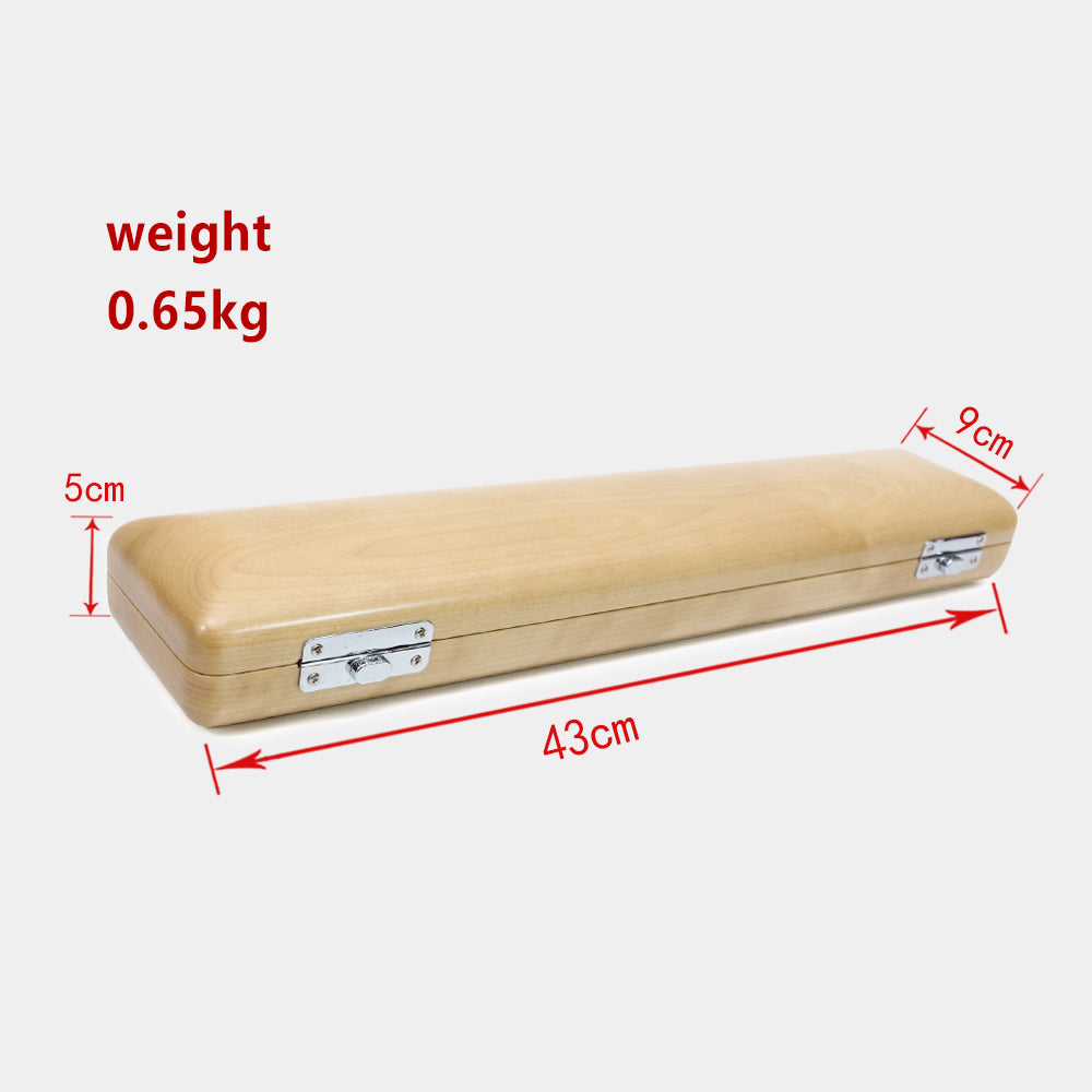 Yinfente 17 Hole Flute Case B Foot Hard Flute Case Sturdy Wooden Case Solid Wood Nice Protection (B Foot)