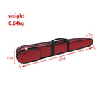 Yinfente Double Bass Bow Case for 2 Pcs German/French Style Bow Lightweight Sturdy Bass Bow Case with Shoulder Strap (Red)