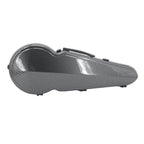 Viola Case 16 Inch Lightweight Carbon Fiber, Adjustable Velcro Neck Pad Suitable for Sizes 15-16.5 Inches, Thickened Lining, Built-In Hygrometer, Sturdy Handle,With Backstraps (Black)