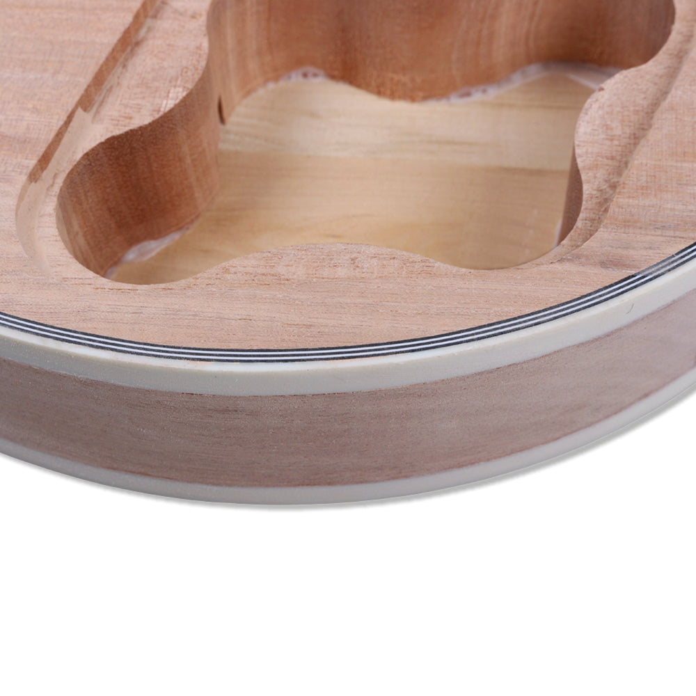Electric Guitar Body Quilted Maple Water Ripple Veneer Mahogany Wood Set in Heel DIY Guitar Replacement