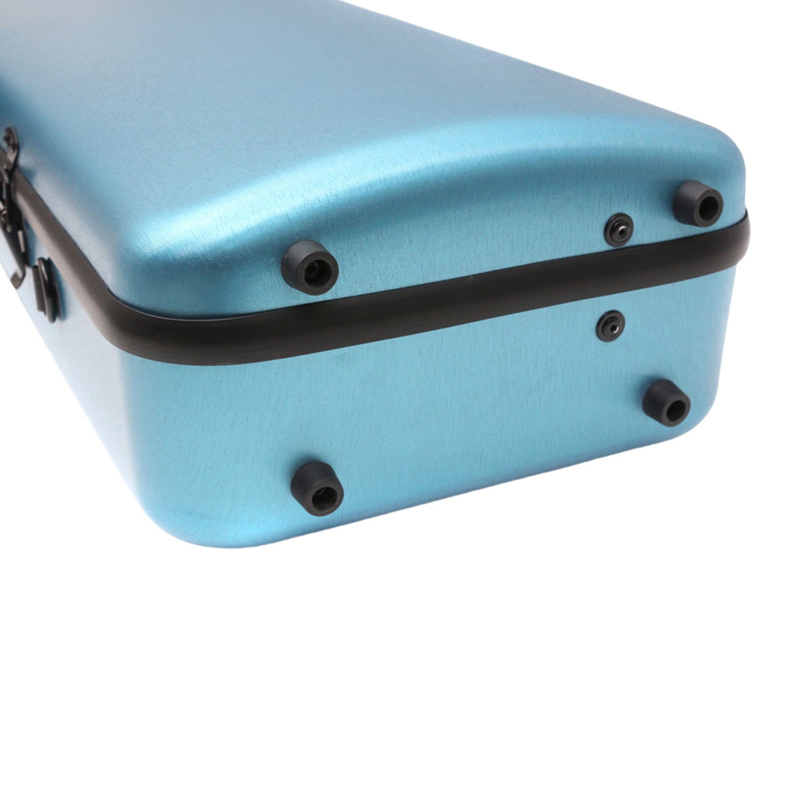 Violin Case 4/4 Full Size Strength Carbon Fiber Hard Shell Durable Handles Internal Storage with Backpack Straps Music Sheet Bag (Blue,Safety Lock)