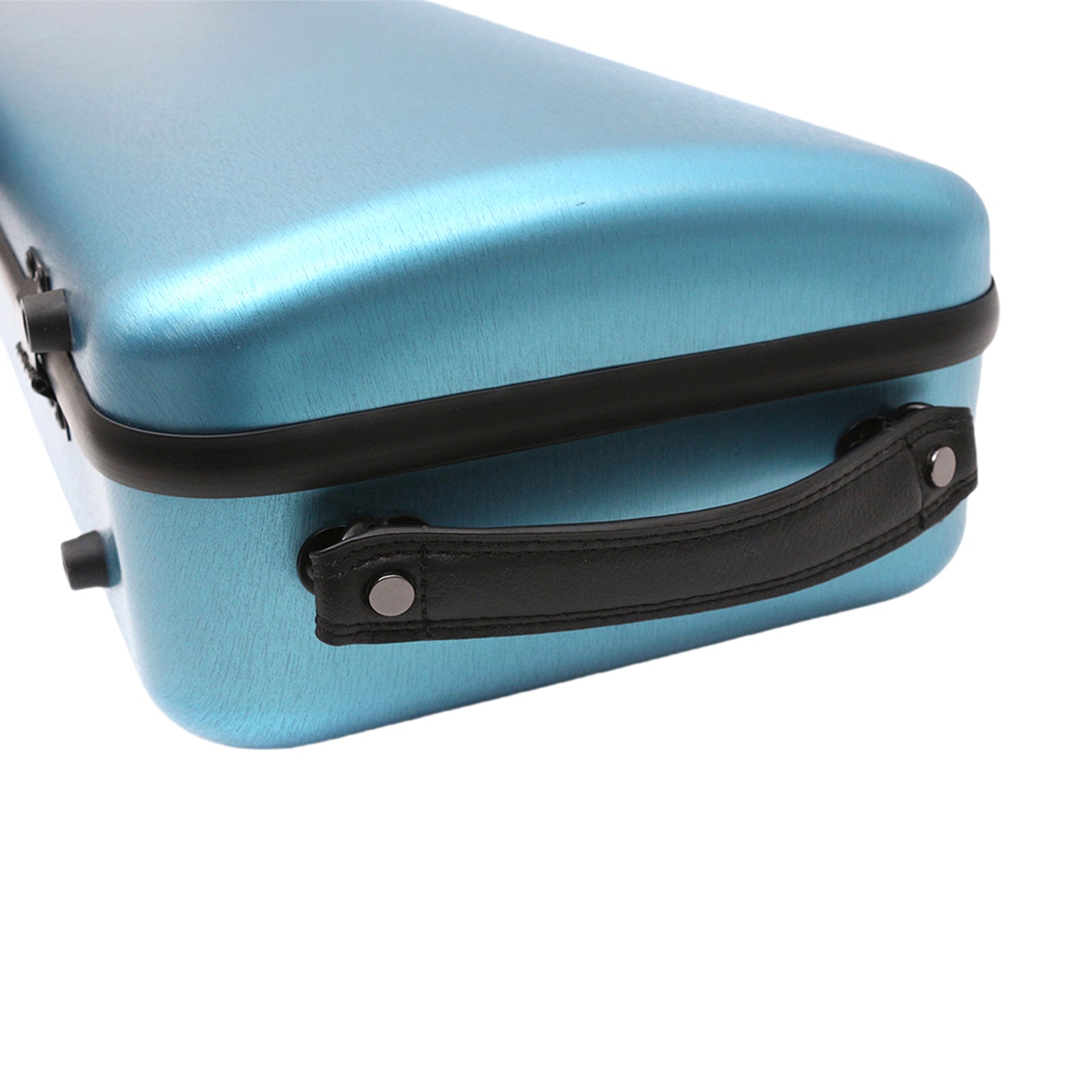 Violin Case 4/4 Full Size Strength Carbon Fiber Hard Shell Durable Handles Internal Storage with Backpack Straps Music Sheet Bag (Blue,Safety Lock)