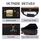 Canvas Violin Box 4/4 Full Size Wooden Oblong Violin Case with Durable Straps 2 Bow Holder Travel Violin Case Bag