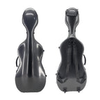 Yinfente Cello Case 1/2 Size Carbon Fiber Lightweight Cello Box with Combination Lock Wheels Straps Strong