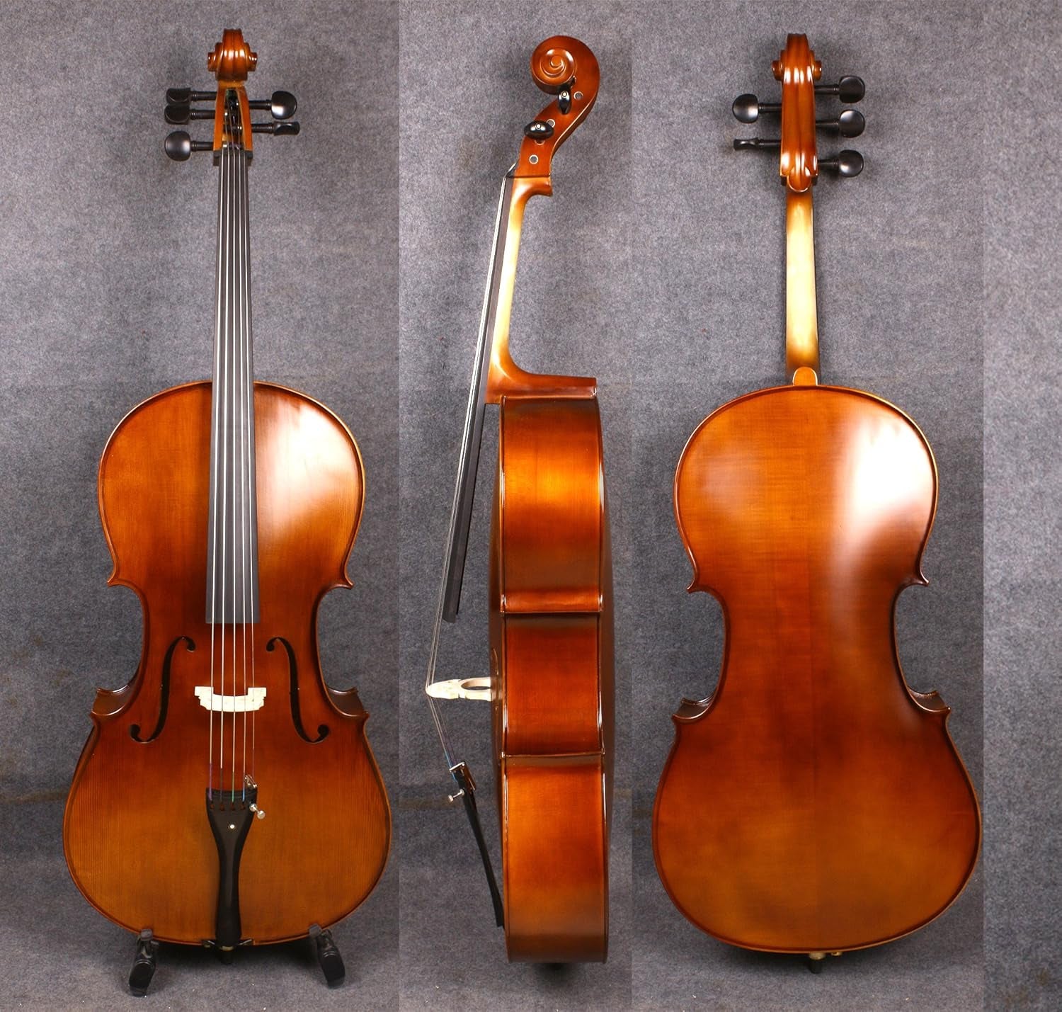 4/4 5 String Cello Acoustic Model Full Size Spruce Maple Wood Free Cello Bow Bag Sweet Sound