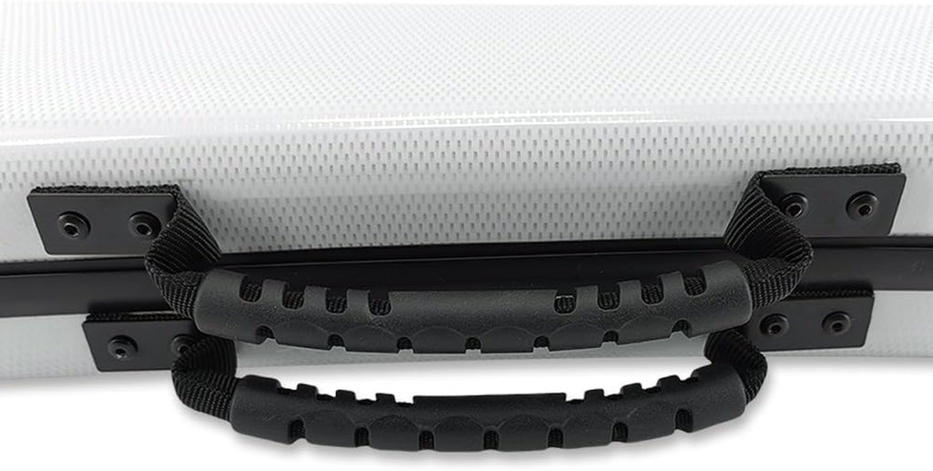 Carbon Fiber Upright Bass Bow Case for Geman French Double Bass Bow Hold 2Pcs Bows Hard Bow Case White