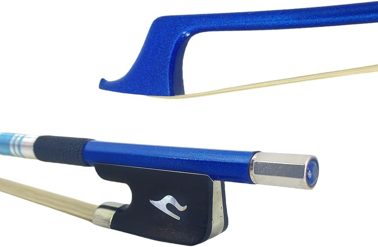 Cello Bow 4/4 Carbon Fiber Lightweight Well Balance Natural Mongolian Stallion Horse Ebony Frog with Nice Inlay Hand Crafted by Professional Master