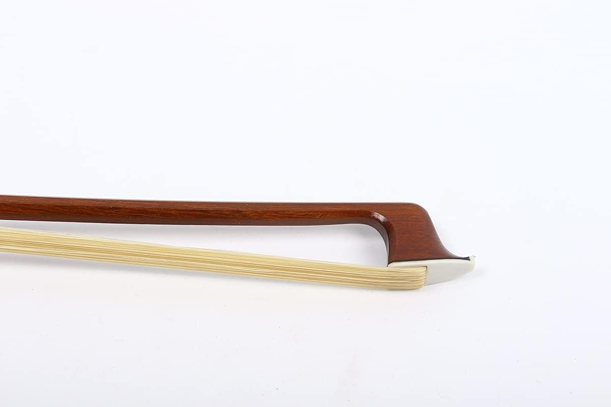 New Violin Bow 4/4 Full Size Advance Brazilwood Stick Ebony Frog Natural Bow Hair Straight Violin Bows